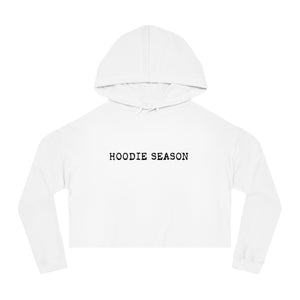 “Hoodie Season” Women’s Cropped Hooded Sweatshirt