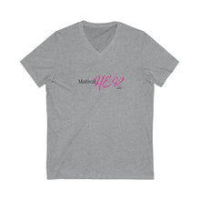 Load image into Gallery viewer, "Motivat-HER" Unisex Jersey Short Sleeve V-Neck Tee