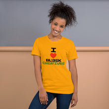 Load image into Gallery viewer, Love Black Creatives/ Golds -Short-Sleeve Unisex T-Shirt
