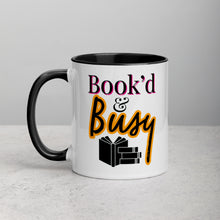 Load image into Gallery viewer, Book’d & Busy Logo Mug with Color Inside