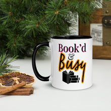 Load image into Gallery viewer, Book’d & Busy Logo Mug with Color Inside