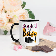 Load image into Gallery viewer, Book’d & Busy Logo Mug with Color Inside