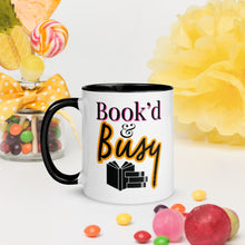 Load image into Gallery viewer, Book’d & Busy Logo Mug with Color Inside