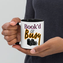 Load image into Gallery viewer, Book’d & Busy Logo Mug with Color Inside