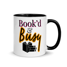 Load image into Gallery viewer, Book’d & Busy Logo Mug with Color Inside