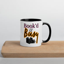 Load image into Gallery viewer, Book’d & Busy Logo Mug with Color Inside