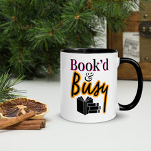Load image into Gallery viewer, Book’d & Busy Logo Mug with Color Inside