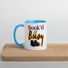 Load image into Gallery viewer, Book’d & Busy Logo Mug with Color Inside