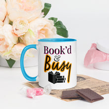 Load image into Gallery viewer, Book’d & Busy Logo Mug with Color Inside