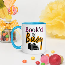 Load image into Gallery viewer, Book’d & Busy Logo Mug with Color Inside