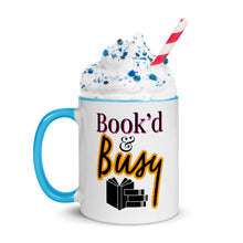 Load image into Gallery viewer, Book’d & Busy Logo Mug with Color Inside