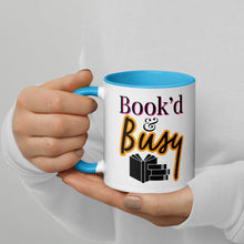 Load image into Gallery viewer, Book’d & Busy Logo Mug with Color Inside