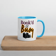 Load image into Gallery viewer, Book’d & Busy Logo Mug with Color Inside