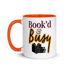 Load image into Gallery viewer, Book’d & Busy Logo Mug with Color Inside