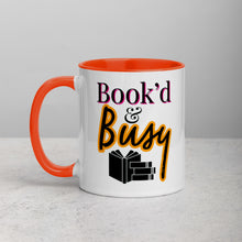 Load image into Gallery viewer, Book’d & Busy Logo Mug with Color Inside