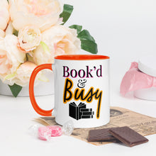 Load image into Gallery viewer, Book’d & Busy Logo Mug with Color Inside