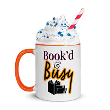 Load image into Gallery viewer, Book’d & Busy Logo Mug with Color Inside