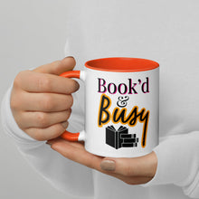 Load image into Gallery viewer, Book’d & Busy Logo Mug with Color Inside