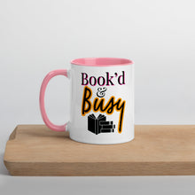 Load image into Gallery viewer, Book’d & Busy Logo Mug with Color Inside
