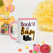 Load image into Gallery viewer, Book’d & Busy Logo Mug with Color Inside