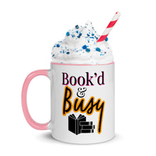 Load image into Gallery viewer, Book’d & Busy Logo Mug with Color Inside