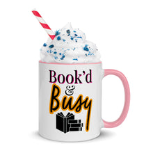 Load image into Gallery viewer, Book’d & Busy Logo Mug with Color Inside