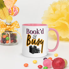 Load image into Gallery viewer, Book’d & Busy Logo Mug with Color Inside