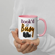 Load image into Gallery viewer, Book’d & Busy Logo Mug with Color Inside