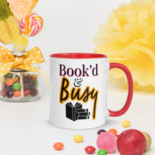 Load image into Gallery viewer, Book’d & Busy Logo Mug with Color Inside