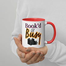 Load image into Gallery viewer, Book’d & Busy Logo Mug with Color Inside