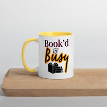 Load image into Gallery viewer, Book’d & Busy Logo Mug with Color Inside