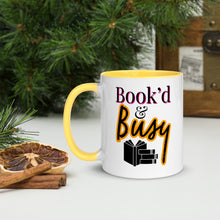 Load image into Gallery viewer, Book’d & Busy Logo Mug with Color Inside