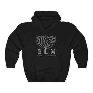 "BLM" Fingerprint Unisex Heavy Blend™ Hooded Sweatshirt