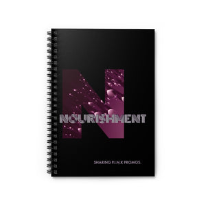PINK Collection/Nourishment Journal-Spiral Notebook - Ruled Line