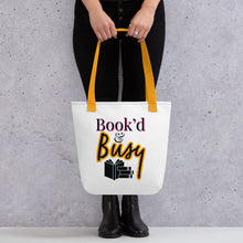 Load image into Gallery viewer, Book’d &amp; Busy Tote bag
