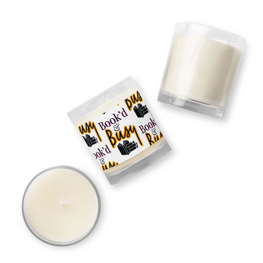 Book’d & Busy Glass Jar Soy Wax Candle