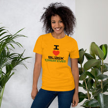 Load image into Gallery viewer, Love Black Creatives/ Golds -Short-Sleeve Unisex T-Shirt
