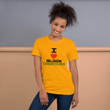 Load image into Gallery viewer, Love Black Creatives/ Golds -Short-Sleeve Unisex T-Shirt

