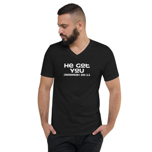 My Faith is Dope/Jeremiah "V" /Unisex Short Sleeve V-Neck T-Shirt