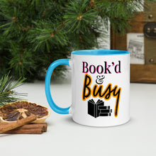 Load image into Gallery viewer, Book’d &amp; Busy Logo Mug with Color Inside

