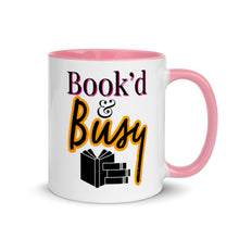 Load image into Gallery viewer, Book’d &amp; Busy Logo Mug with Color Inside
